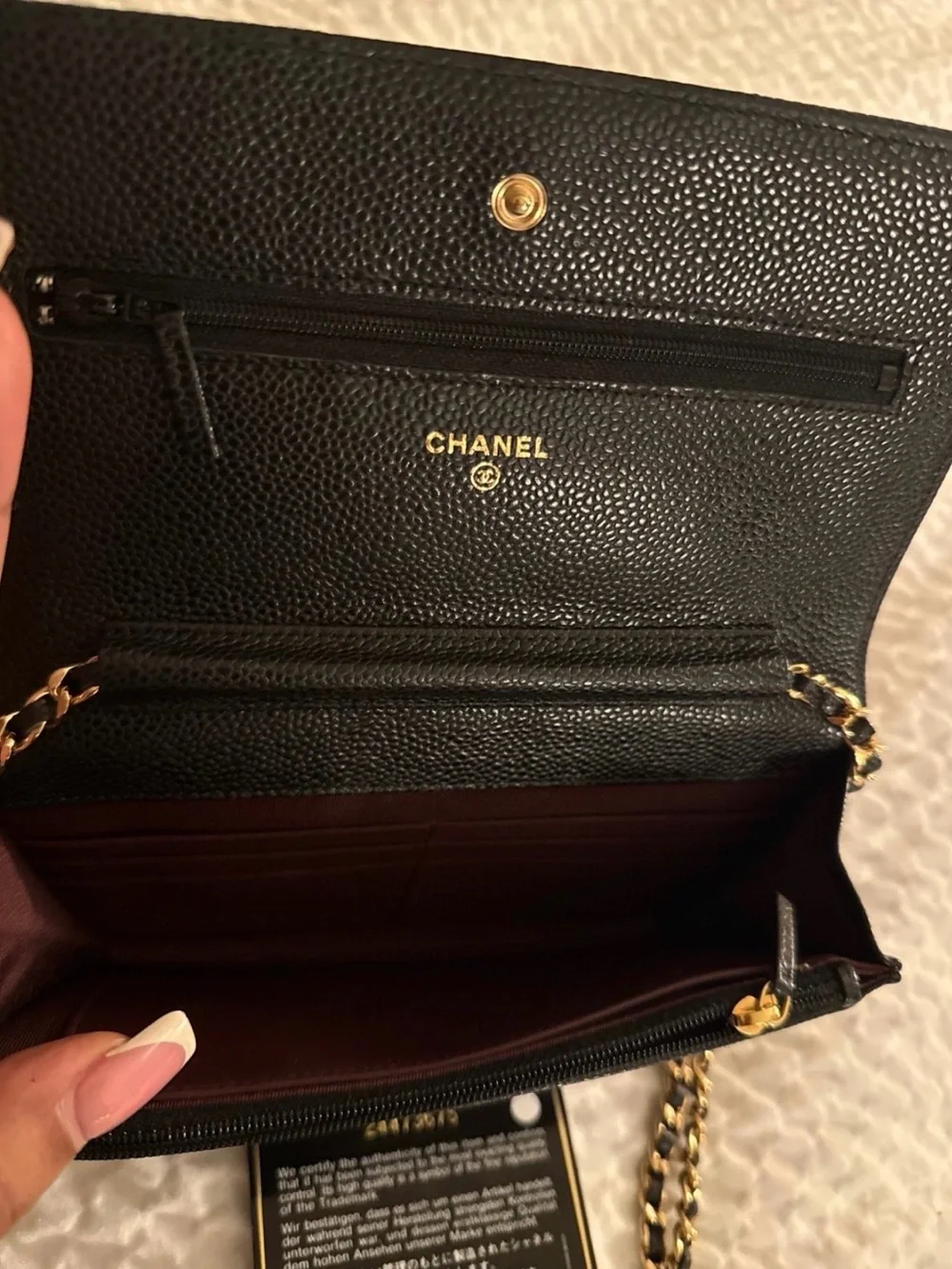 CHANEL NEW Black Caviar WOC with Gold Hardware